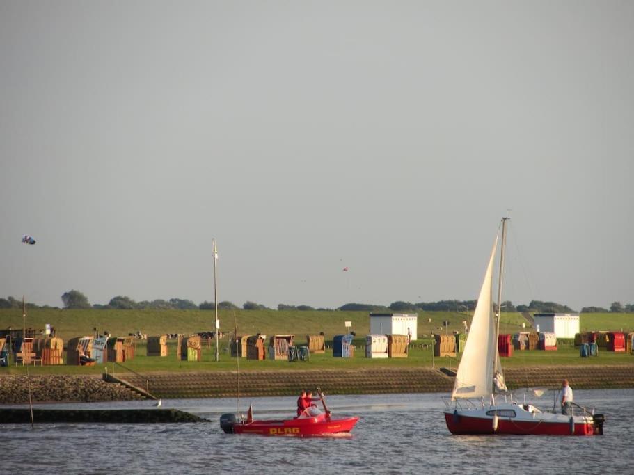 Nordsee Und Natur. Gemuetliche Fewo Mit Deichblick Dorumer Neufeld Kültér fotó